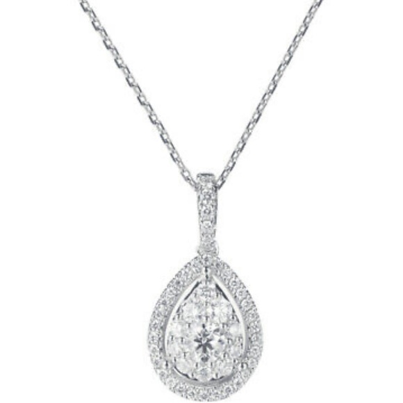 NWT SPARKLY STERLING Silver Necklace - Picture 3 of 4